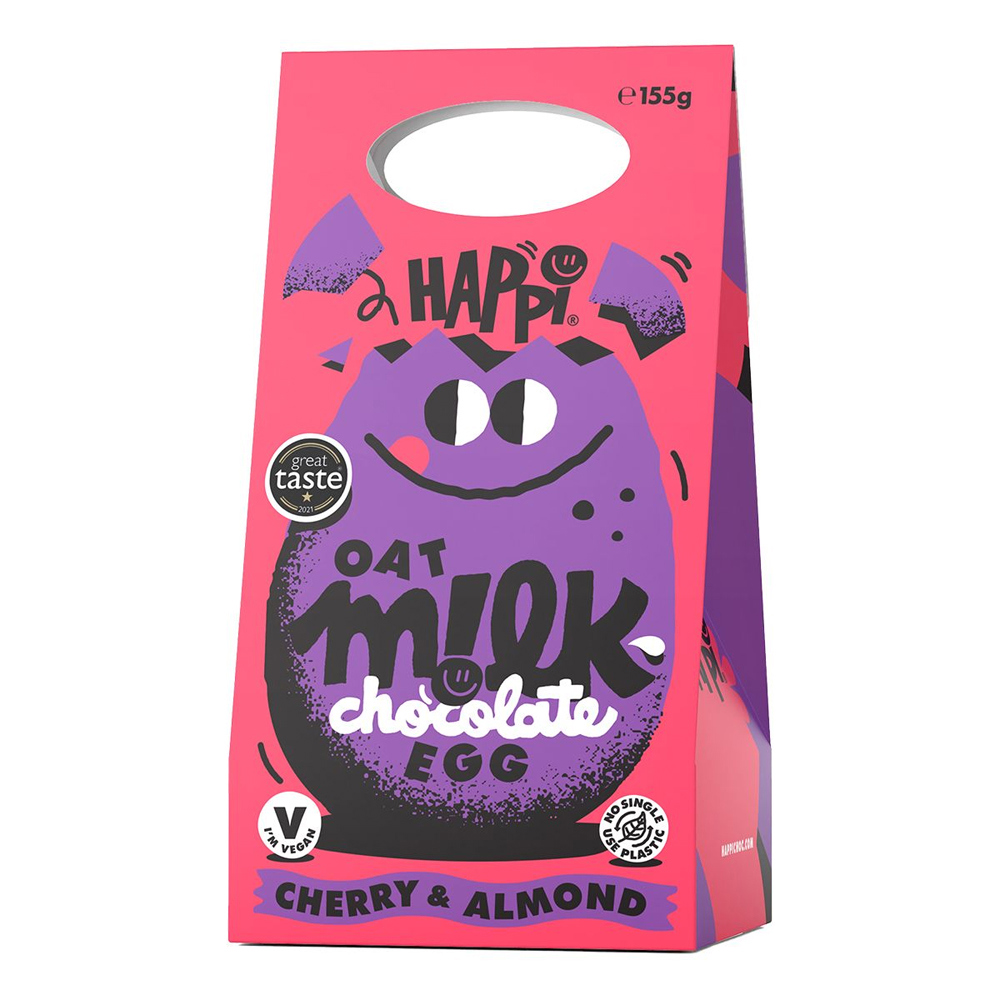 Happi Choc Oat Milk Chocolate Egg Cherry & Almond 155g